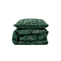 Zelené damaškové predĺžené obliečky na jednolôžko 140x220 cm Abstract leaves – Södahl